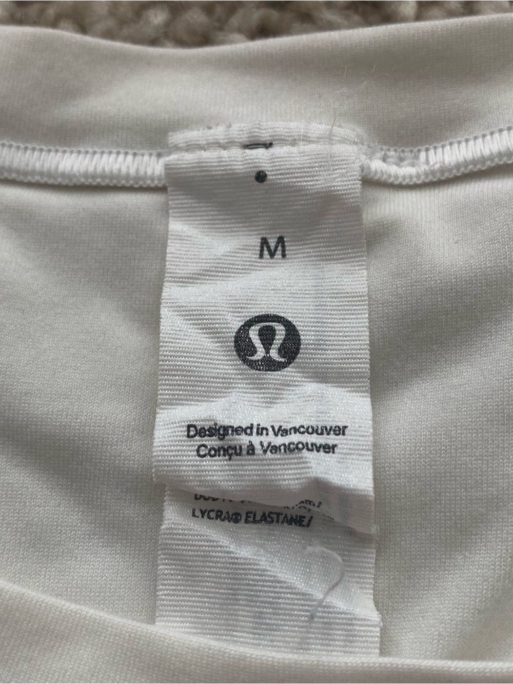 Lululemon Wundermost Ulta Soft Nulu Cropped Top Shirt White Medium 8 Med - Picture 3 of 7